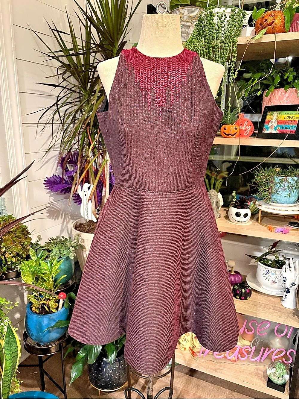 Nha Khanh Rue Dress Mini Halter Dress Purple Size 6